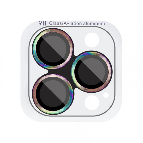 Защитное стекло Monblan для камеры iPhone 16 Pro/16 Pro Max Metal Ring Series (Rainbow)